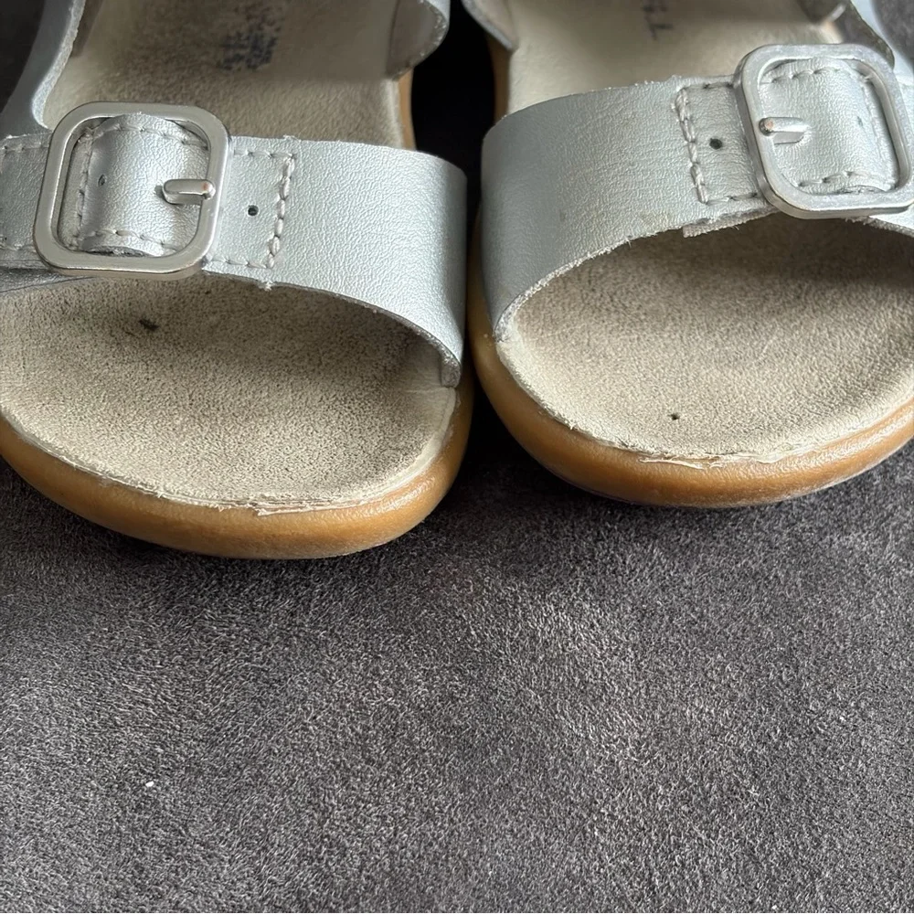 Merrell Toddler Sandals Silver Leather US 6.5 Select Grip - Picture 3 of 7